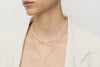 OLIO E ACETO Pure silver white pine dual -layer necklace OA06N17